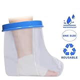 Adult Foot & Ankle Waterproof Plaster Cast & Dressing Cover | Protector | Also for Bandages & Plasters | Protection During Shower & Bath | Latex Free | Reusable