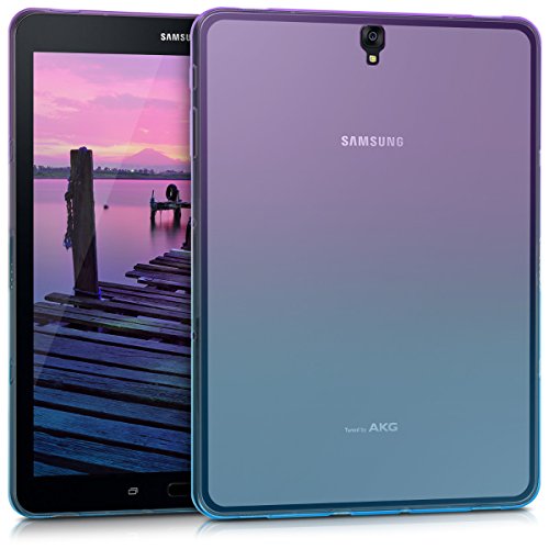 kwmobile Hülle für Samsung Galaxy Tab S3 9.7 T820 / T825 - Case Handy Schutzhülle TPU Silikon für Tablet - Backcover Cover klar Violett Blau Transparent