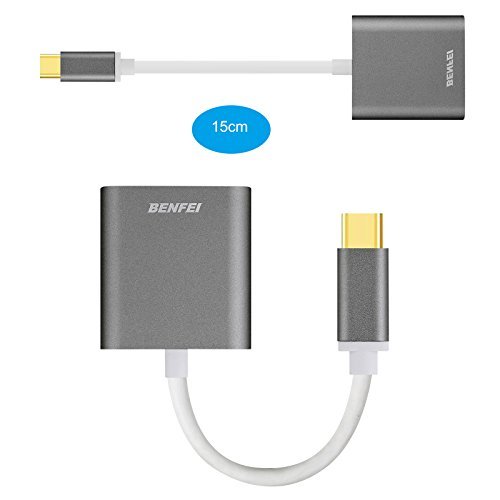 USB Typ C  Thunderbolt 3  zu DVI Adapter  benfei USB 3 1   usb-c  zu DVI-D Adapter Stecker zu Buchse Konverter f  r Apple New MacBook  2015  2016 2017