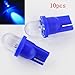 Produktbild Wooya 10Pcs T10 1W 25Lm Birne Motorrad Stahlring/Instrument/Nebel Lampe Dc 12V Auto Auto Blaue Lichter