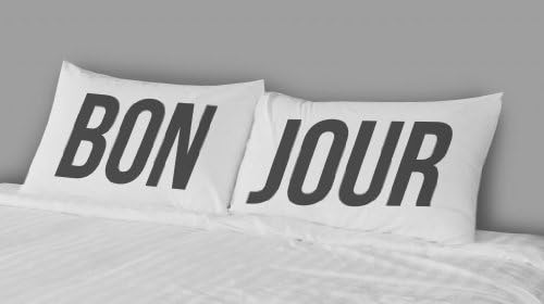 Pillow Cases Set of Two Pillowcases Bon Jour Design Modern Bedding for Teens or Adults by The Rise And Fall