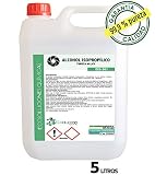 Pureza superior al 99,9%. Ecosoluciones Químicas ECO-301  5 litros  Alcohol Isopropílico 99,9% Alta pureza IPA  Limpieza componentes electrónicos, Objetivos, Pantallas. Desengrasante. Desinfección y Limpieza Superficies