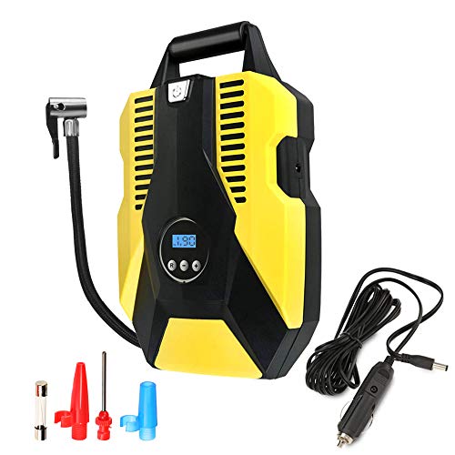 Hinyx, compressore d'Aria Portatile 12 V Digitale per Pneumatici Auto 150 PSI con Schermo LCD e Luce LED, Pompa Auto Stop per Pneumatici per Auto, Bici, Moto, Palla