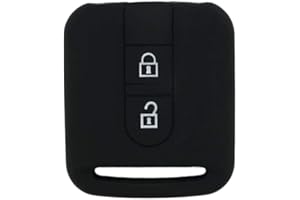 BROVACS Silicone Cover Protector Case Holder Skin Jacket Compatible with NISSAN 2 Button Remote Key Fob CV9502 Black