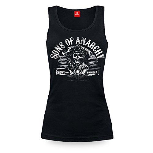 Sons Of Anarchy Charming California Top Mujer Negro L