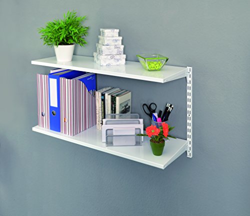 Element System Regalset Regalset SIMPLE 2/OFFICE 3, Wandregal, Regallösung weiß für Büro, Haushalt, Waschküche oder Garage - 3