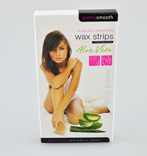 Bikini Underarm Wax Strips Aloe Vera Finishing Wipes Hair Removal Legs Arms Line
