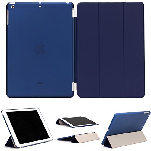 Original Urcover® iPad Air 2 ( 2014 Version - 6.Generation) Smart Cover Case Etui Schutz Hülle mit Sleep/Wake & Ständer Funktion inkl. Displayschutzfolie und weiteres Zubehör - Dunkel Blau