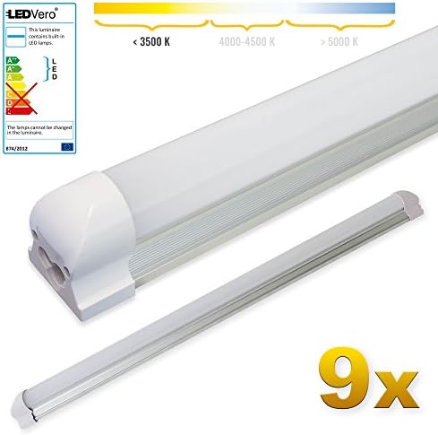 LEDVero 9x SMD warm white Strip Light LED T8 G13 Tube in Lid Bubbles – 90 cm, 14 W, 1400lumen- Ready to Install