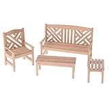  FidgetGear MagiDeal 1:12 Hölzerne Gartenmöbel für Puppenhaus Miniaturdekor Keine as picture show One