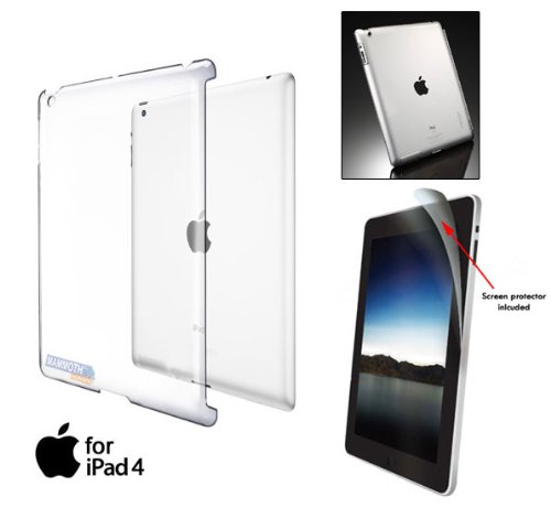 Mammoth XT Klare Plastik Schutzhülle für Apple iPad 4 - Transparent ** KOSTENLOSE DISPLAYSCHUTZFOLIE **