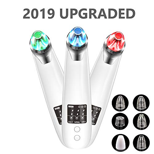 Hinyx - Aspiratore elettrico per la rimozione dei punti neri, ricaricabile tramite USB, con 6 sonde multifunzionali, 5 potenza di aspirazione regolabile, per uomini e donne