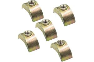 GLOBAL FURNISHING M6 Half Moon Nuts Mini Luna Crescent Threaded Washer For Furniture Bunk Bed Cots (4)