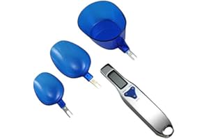 TopHomer Digital Spoon Scale Weighing Spoon 3Pcs Detachable Electronic Digital Kitchen Measuring Spoon with LCD Display for Kitchen Lab Portioning Tea Flour Spices Medicine（300g/0.1g）