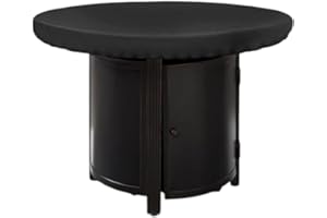 Eawfgtuw Feuerplattenabdeckung aus 420D-Oxford-Gewebe, Abdeckung für den Außenbereich, wasserdicht, Oxford-Gewebe, Grillabdeckung für Feuerschalen, Feuerkörbe, runde Grills (100 cm)