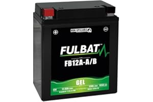 Fulbat - Batterie moto GEL FB12A-A/B GEL /YB12A-A/B FULBAT SLA Etanche 12.6AH 155 AMPS