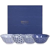 TOKYO design studio Nippon Blue tayo de – Juego de Cuencos, 4 Piezas