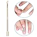 Elite99 Nail Perfection Steel Dual Pusher Cuticle Remover Stainless Steel Double End Manicure Pedicure Nails Cleaner Scraper Tool Gold