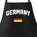 Produktbild MoonWorks Grill-Schürze für Männer WM Fußball Weltmeisterschaft 2018 World Cup Classic Baumwoll-Schürze Küchenschürze Germany Schwarz Unisize