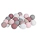 Produktbild 20 Baumwolle Kugel LED Batteriebetrieben Lichterkette Stoff Ball Zuhause Schlafzimmer Dekor Wohnkultur Festlich Hochzeiten Geburtstag Dekoration (Alte Rose Grau)