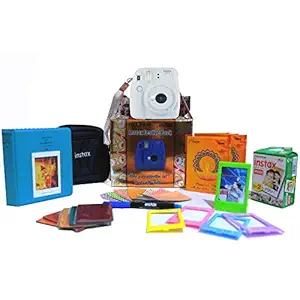 Fujifilm Instax Mini 9 Festive Pack Instant Camera (Smokey White)