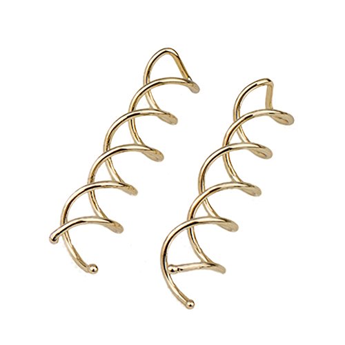 Bluelans® 10pcs Spiral Spin Screw Pin Hair Clip Twist Barrette Gold Brown Black (Brown)