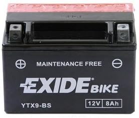 Exide/Fulmen YTX9-BS Motorcycle Battery – with Acid