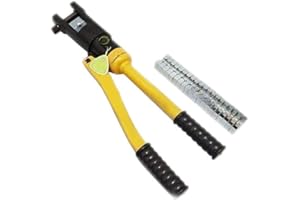 KATSU TOOLS KATSU 12 Tons Hydraulic Crimping Tool 10-120mm² with 8 Steel Dies, Manual High Pressure Hydraulic Electric Cable Tool Kit for Copper and Aluminum Terminal Lugs Battery Wire Crimping 416372