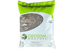 GEOSISM & NATURE - Terriccio per piante grasse, terriccio cactus, substrato professionale per cactacee e succulente, ideale per un terreno dreanto, areato, leggero e ricco di nutrienti (1 lt)