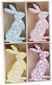 Easter Tree Decorations - Set of 12 Fun Bunny Hangers