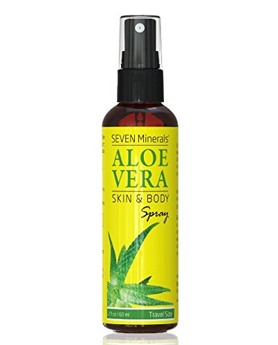 Travel Size Aloe Vera Spray for Face, Skin & Hair - 99% ORGANIC, Made in USA - EXTRA Strong - SEE RESULTS OR MONEY-BACK - Easy to Apply - No THICKENERS so it Absorbs Rapidly with No Sticky Residue.