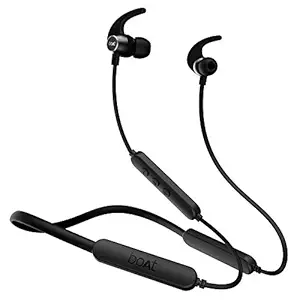 boAt Rockerz 255 Pro+ in-Ear Earphones with 40 Hours Battery, ASAP Charge, IPX7, Bluetooth Version 5.0, 10mm Drivers and Voice Assistant(Active Black)