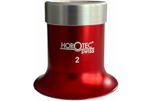 BUZZUFY Lupa roja anodizada de aluminio, aumento X5, lupa relojera y joyero