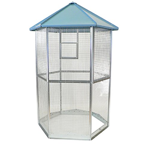 Voliera Esagonale per Uccelli XL - Gabbia per Volatili Professionale