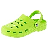  Damen Clogs Garten Schuhe Freizeit Pantoffel Strand Pool in Vielen Farben M194gn Grün 39