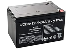 INDALCHESS BATERÍA de Plomo 12V Y 12AH para Coche ELÉCTRICO Infantil