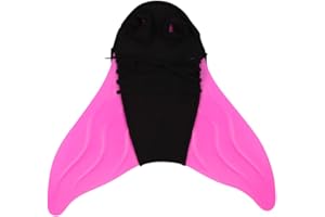 FOXCUP DEBAIJIA Sirena Pinne Nuoto Bambini Regolabile Monopinna Bambini Swim Diving Monopalme Piede Flipper Sirena Monofina (A-(49*46 CM)-B157-Rosa)