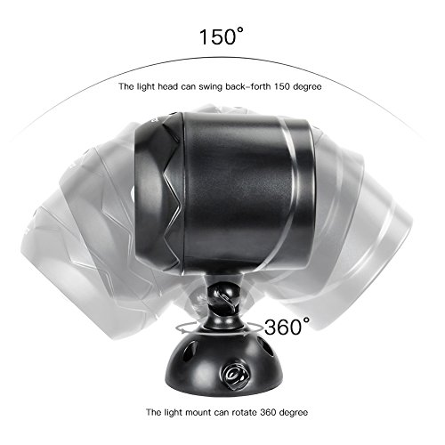 ZOTO LED Außen Wand Beleuchtung,Super Helles 4 LED Kabellos PIR Bewegungsmelder Leuchte mit Batterie,600Lumen Draußen Wasserdicht Sicherheit Scheinwerfer Lampen Küche/Garten/Innen Aussenleuchten - 3