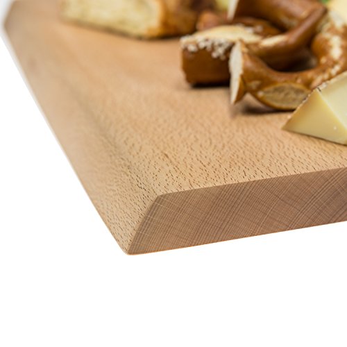Schwarzwald Massivholz Schneidebrett PAUL Senior 50 cm, Buche mit natürlicher Baumkante - 8