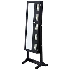 Levivo Schmuckschrank mit 2 Türen, schwarz: Amazon.de: Küche & Haushalt