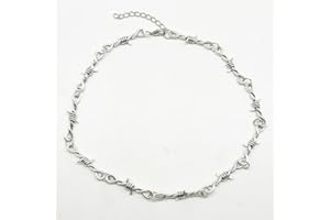 ATAGOR Filodi Ferro Nero Girocollo Collana Uomo Hip-Hop Gotico Punk Stile Filo spinato Piccole Spine Catena Girocollo Regali