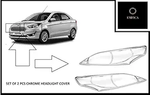 Empica Chrome Plated Headlight Cover Compatible For Ford Figo Aspire