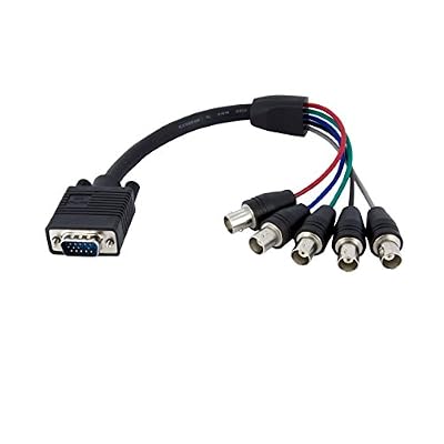 StarTech.com Câble d'écran coaxial VGA HD15 vers 5x BNC RGBHV de 30cm - M/F (VGABNCMF1)