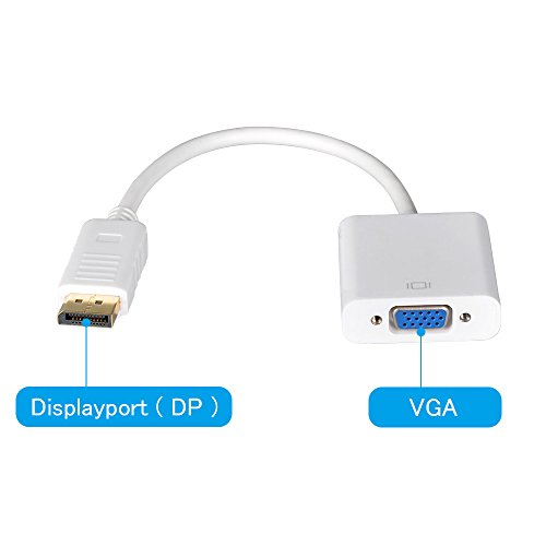 ELUTENG DisplayPort auf VGA Adapter 1080p Full HD DP to VGA Cable Vergoldete Kontakte DisplayPort VGA Kabel Konverter Stecker auf Buchse an Laptop, HDTV, Monitor oder Projektor - 2