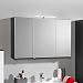 Produktbild Pharao24 Bad Spiegelschrank mit 3D Effekt Anthrazit Breite 90 cm