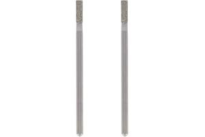 Dremel 7122 - Puntas de cilindro de diamante 2,4 mm, juego accesorios 2 muelas para herramienta rotativa para grabar, tallar y retocar madera, porcelana, cerámica, vidrio, cuero, plástico