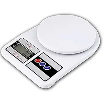 Amazecare Kitchen Scale Digital Electronic Compact Digital Kitchen Weighing Scale Balance Multi-purpose Weight Measuring Machine 1G x 10KG With Large LCD Display (Included 2AA Size Battery)