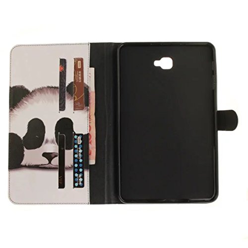 Skytar Hülle für Galaxy Tab A6 10.1 – PU Leder Schutzhülle Flip Cover Case für Samsung Galaxy Tab A 10.1 Zoll (2016) SM-T580N / SM-T585N Tablet Brieftasche Etui mit Support-Funktion,Panda - 7