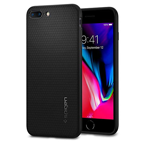 Spigen Liquid Armor - Funda iPhone 8 Plus  2017    Funda iPhone 7 Plus  2016  con Gel de Silicona  Negro