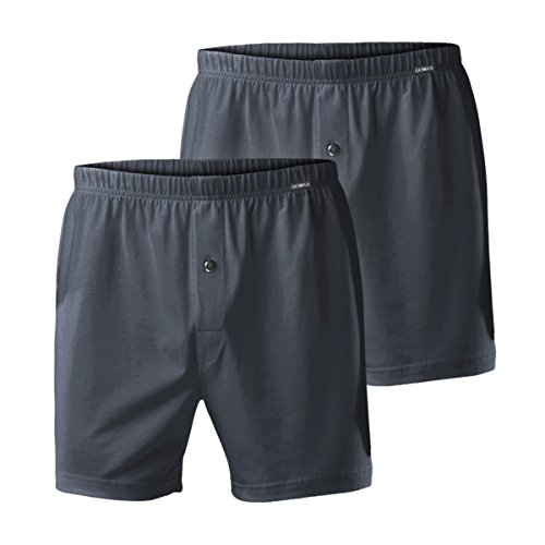 2er Pack Herren Single Jersey Boxershorts Exclusive Anthrazit-14